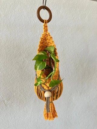 Colgadores Macramé Algodón y Madera