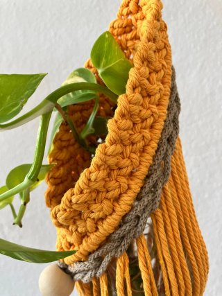 Colgadores Macramé Algodón y Madera