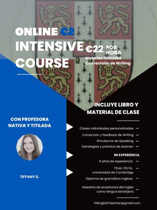 Curso Inglés C2 Online Profesora Nativa Titulada