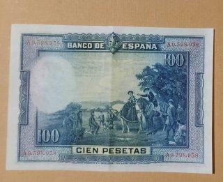 Billete 100 Pesetas 1928 Cervantes