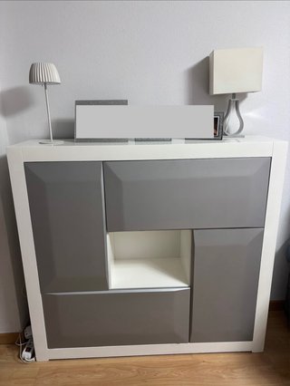 Aparador moderno blanco y gris