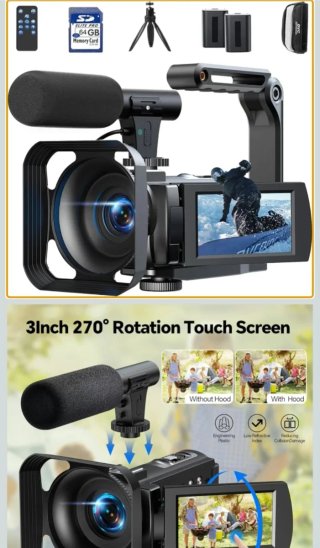LOTE 3 Cámaras VIDEO AC12 5K WiFi
