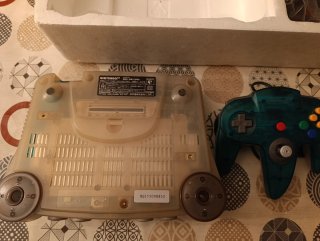 Nintendo 64 clear blue