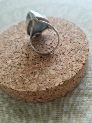 Anillo Plata y Larimar Gota