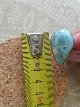 Anillo Plata y Larimar Gota