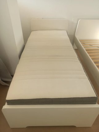 Cama IKEA ASKVOLL 90x200 + Somier + Colchón