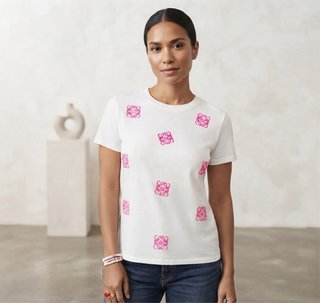 Camiseta Loewe Blanca Estampada Talla S