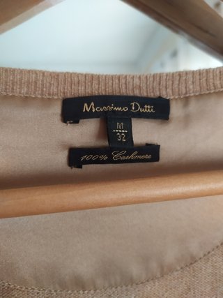 Cardigan Massimo Dutti 100% Caxemira Bege M