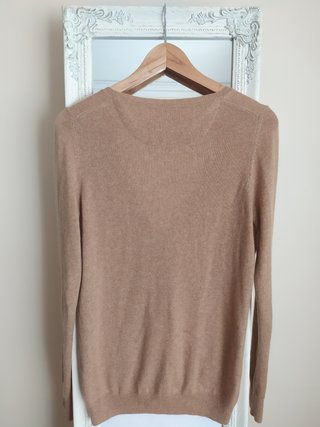Cardigan Massimo Dutti 100% Caxemira Bege M