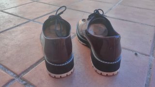 Zapatos charol granate Palomitas Talla 37