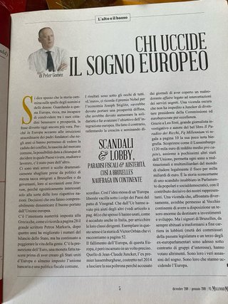 Rivista “Millenium” anno 2018