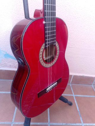 Guitarra flamenca autoamplificada