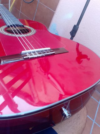 Guitarra flamenca autoamplificada