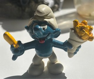 Pitufo Patatas Fritas Vintage Schleich ( 20131)