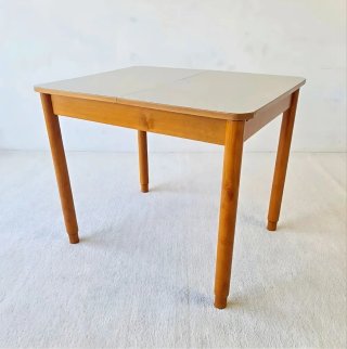Mesa extensible de haya y formica | Francia 70s