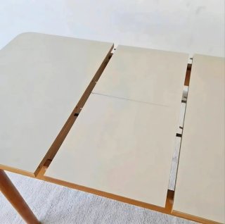 Mesa extensible de haya y formica | Francia 70s
