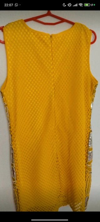 Vestido fiesta amarillo mostaza amarillo