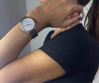 Reloj Victoria Plata y Blanco
