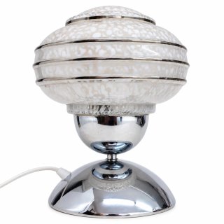 Candeeiro de mesa vidro e metal