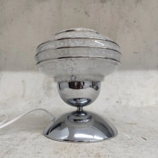 Candeeiro de mesa vidro e metal