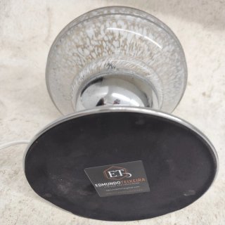 Candeeiro de mesa vidro e metal