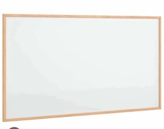 Pizarra blanca con marco de madera