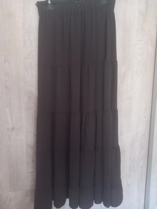 Conjunto top y falda marron chocolate