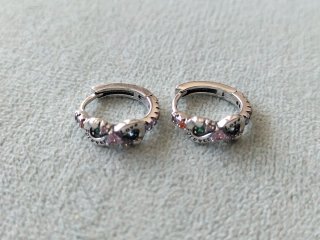 Pendientes aro infinito plata de ley