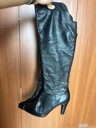 Botas de piel Unisa negras
