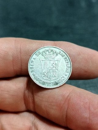 Moneda Plata Isabel 2ª 40 cts Escudo 1866