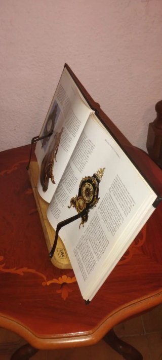 Atril plegable bambú para libros