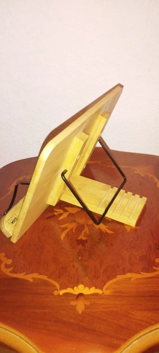 Atril plegable bambú para libros