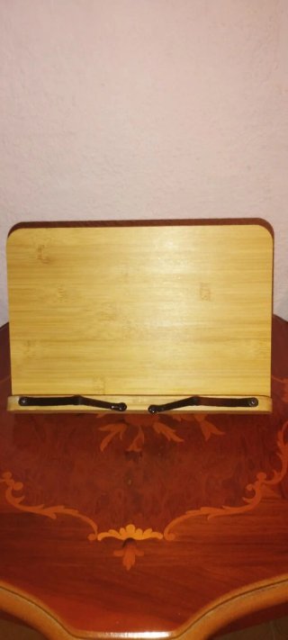 Atril plegable bambú para libros