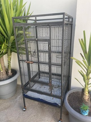 Jaula grande para loros