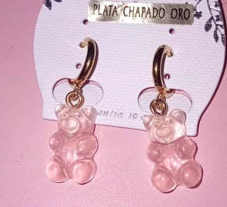 Pendientes argolla ositos gummy