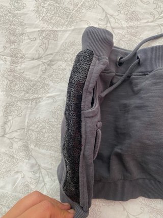 Falda niña gris lentejuelas Boboli