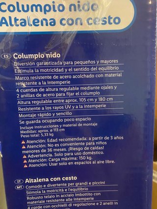 Columpio Nido Infantil Playtive - Nuevo