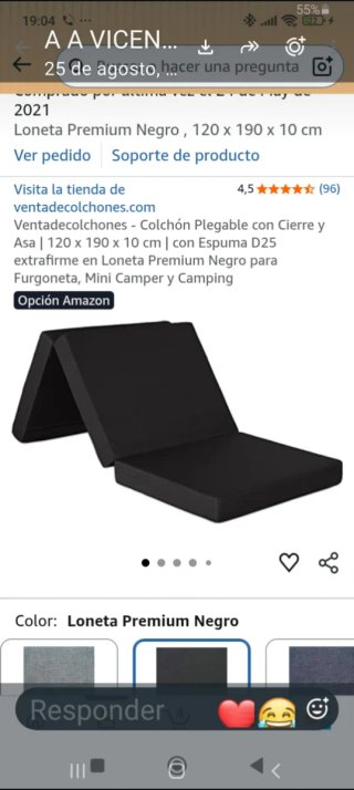 Colchón viscoelástico para  Furgonetas