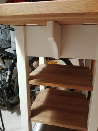 Carrito Auxiliar Cocina Ikea Madera y acero.