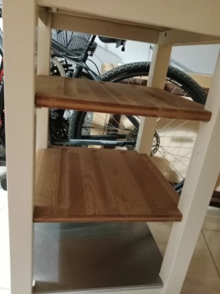 Carrito Auxiliar Cocina Ikea Madera y acero.