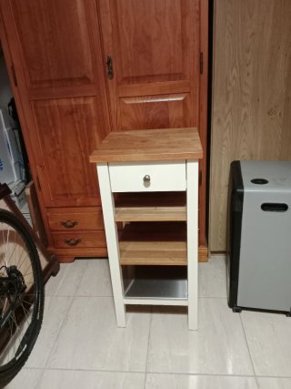 Carrito Auxiliar Cocina Ikea Madera y acero.