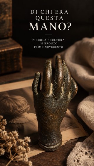 Antica scultura bronzo mano fine 800 primo '900