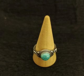 Anillo Plata Turquesa Diseño Étnico
