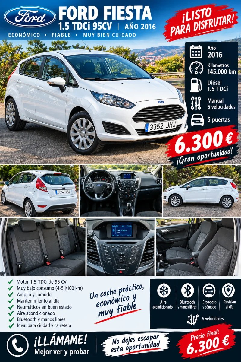 Ford Fiesta 1.5 TDCi Trend 5p 2016