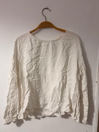 Blusa blanca manga larga
