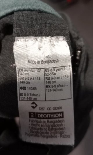 Sudadera Decathlon Unisex Gris y Negra