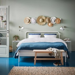 CAMA+COLCHON  IKEA  BLANCA 140cm Ancho