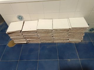 Azulejos blancos retro 15x15cm