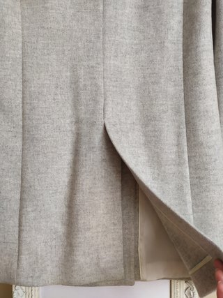 Casaco Massimo Dutti Lã Cinza Claro S 36