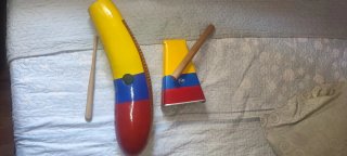 Set di strumenti musicali con motivo Colombia